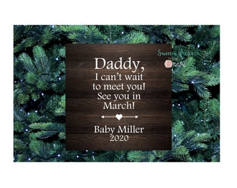 Soon To Be Daddy Dad Christmas Ornament Gift For New Daddy Pregnancy Announcement Pregnant Dad Bumps First Christmas Ornament Dad To Be Gift