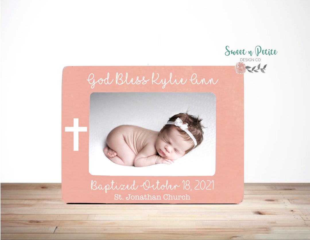 Goddaughter Baptism Frame Baptism Gift Personalized Baptism Gift Christening Gift God Bless