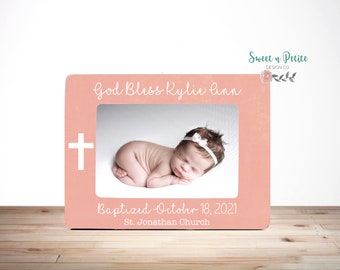 Goddaughter Baptism Frame Baptism Gift Personalized Baptism Gift Christening Gift God Bless Frame Personalized Picture Frame Baptism Gift