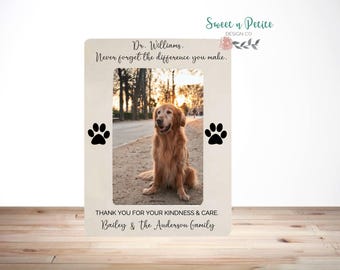 Personalized Veterinarian Picture Frame, Veterinarian Thank You Gift, Veterinarian Appreciation Gift, Personalized Vet Gift, Vet Tech Gift