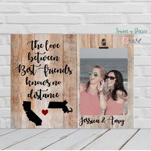 Long Distance Best Friends Best Friend Gift Ideas Best Friend Birthday Long Distance Best Friend Frame, Best Friend Christmas