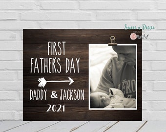 First Fathers Day Gift For Dad, First Fathers Day Gift Daddy Frame New Dad Gift, 1st Fathers Day Gift Frame For Dad