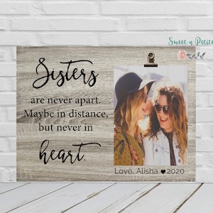 Birthday Gift for Sister, Personalized Sister Gift Picture Frame, Christmas gift for Sister, Sister Frame