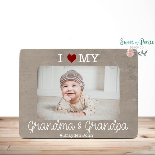 Personalized Grandparents Picture Frame Grandparents Gift Etsy