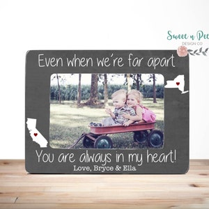 Long Distance States Frame Grandma GIFT Personalized Picture Frame GIFT for Grandma Grandmother States Close Together or Far Apart Quote