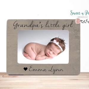 Gift for Grandpa Christmas Grandpa Gift | Grandpas Little Girl | New Grandpa Personalized Gift | Personalized Gift 4x6 Frame