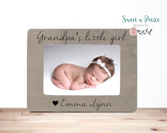 Gift for Grandpa Christmas Grandpa Gift | Grandpas Little Girl | New Grandpa Personalized Gift | Personalized Gift 4x6 Frame