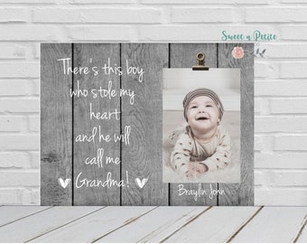 Er is een jongen die mijn hart stal Oma cadeau van kleinzoon Baby eerste keer oma oma cadeaulijst kerstcadeau lijst van kleinzoon