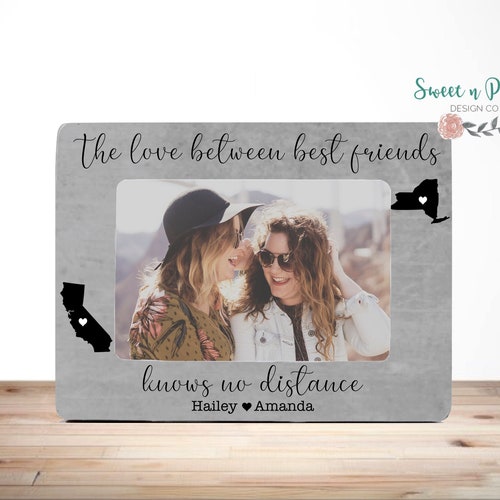 Best Friend Gift Long Distance Frame Gift Best Friends Etsy