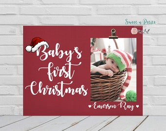 Cadre photo Mon premier Noël Cadeau pour le premier Noël d'un bébé : Premier Noël pour les nouveaux parents