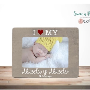 I love my Abuela and Abuelo Picture Frame Grandparents Gift Abuela y Abuelo Gift Grandma and Grandpa Picture Frame, I love my Abeulos