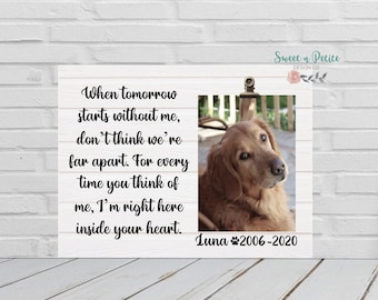 Pet Memorial, Pet Loss, Pet Loss Gift, Dog Frame Personalized, Memorial Frame, Pet Memorial Frame, Pet Sympathy Gift, Cat Loss, Cat Memorial