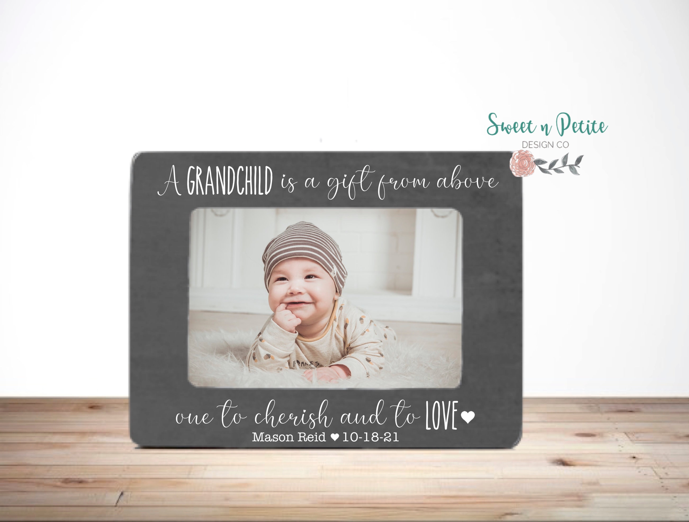 New Grandparent Gift Grandparent Picture Frame Grandparents Gifts Personalized Grandparents When a child is born so are grandparents 4x6