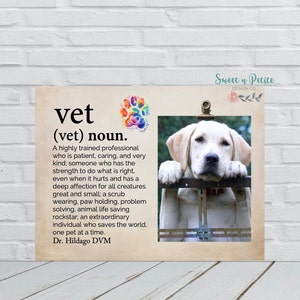 Cadre photo vétérinaire personnalisé, cadeau de remerciement vétérinaire, cadeau d'appréciation vétérinaire, cadeau vétérinaire personnalisé, cadeau technique vétérinaire