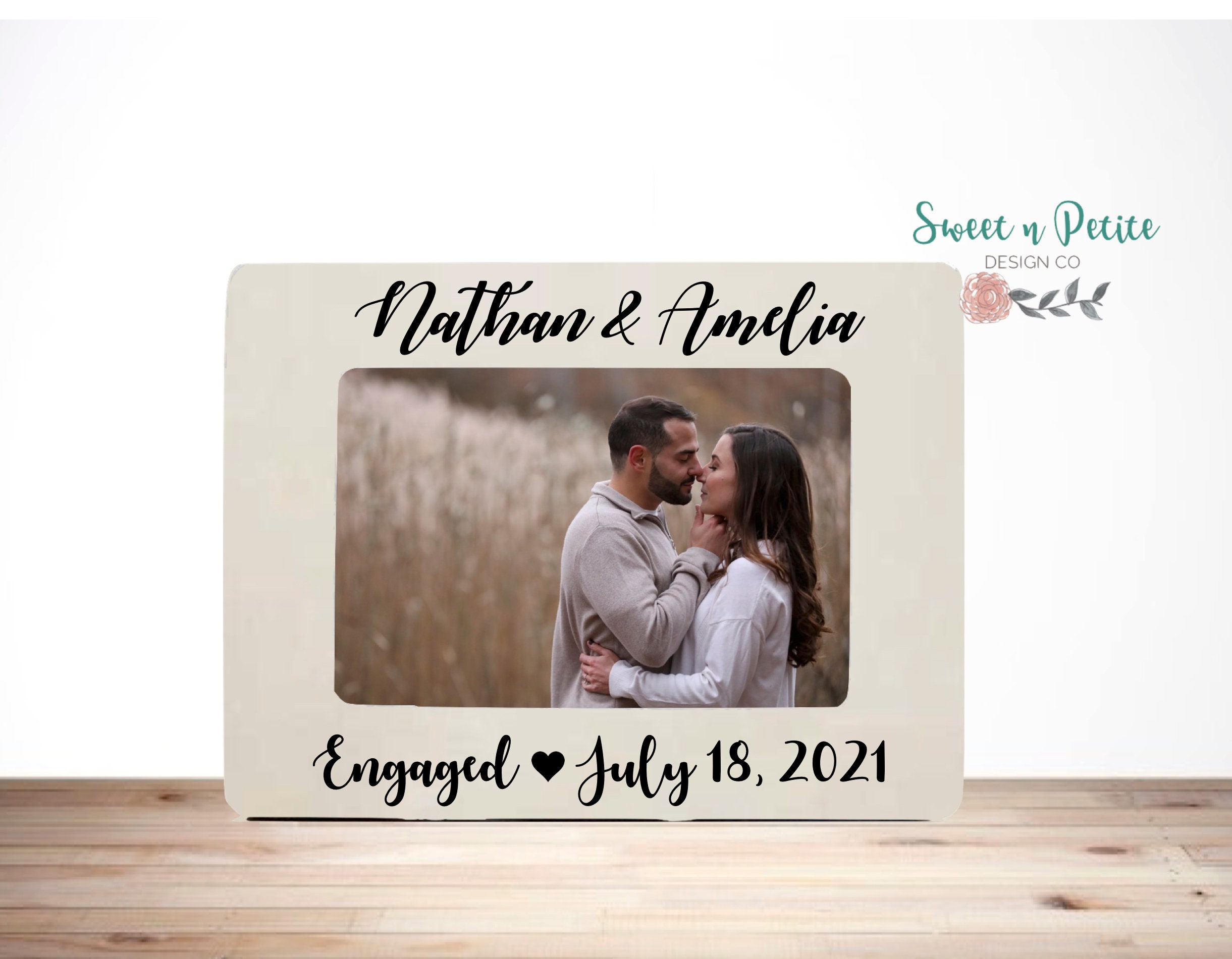 Personalized Engagement Gift She Said Yes Personalized Rustic Picture Frame GIFT Engagement Frame Gift for Couple Engagement Party