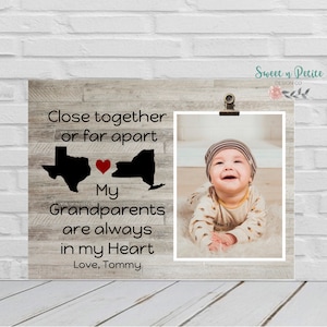 Tu me manques Cadeau pour grands-parents, cadeau pour grands-parents, cadeau grand-parent, cadre photo personnalisé, rapprochés ou éloignés