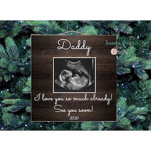 Weihnachtsverzierung Ultraschall-Fotoverzierung Schwangerschaftsankündigungsverzierung für Ehemann-Vater-Vater Schwangerer Vati-Vati, Verzierung Geschenk zu sein