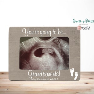 Pregnancy Reveal To Grandparents New Grandma Gift New Grandpa Gift New Grandparents Gift You&#39;re Going To Be Grandparents Reveal Gift Frame