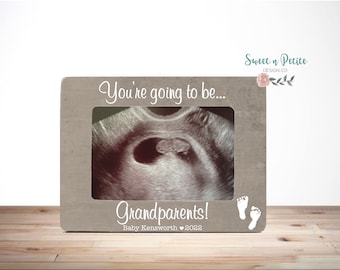 Pregnancy Reveal To Grandparents New Grandma Gift New Grandpa Gift New Grandparents Gift You're Going To Be Grandparents Reveal Gift Frame