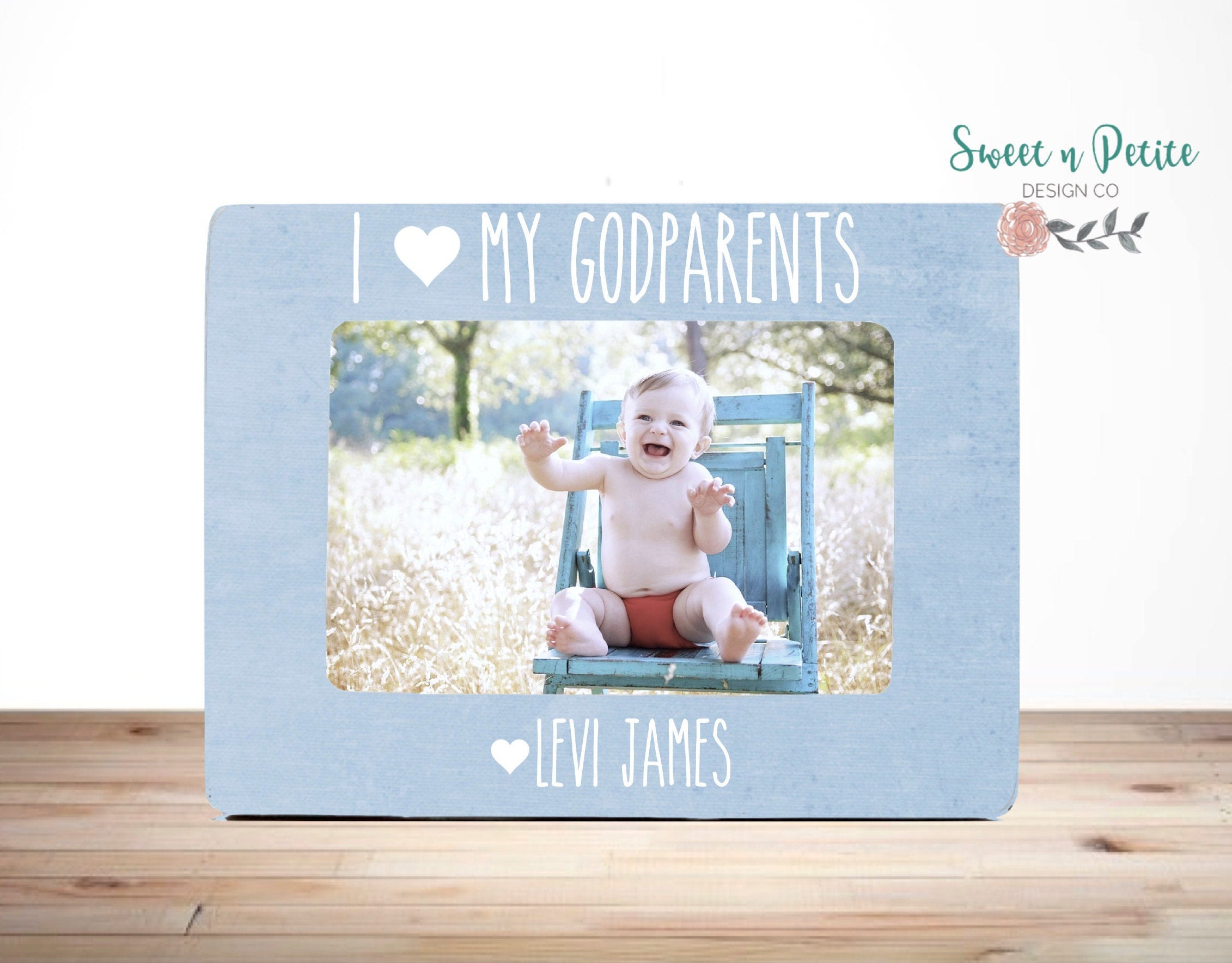 Godparents Frame Baptism Gift for Godparents Godparents Etsy