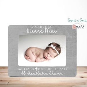 Baptism Gift Baptism Picture Frame Gift for Baptism Godchild Gift Christening Gift  Baptism Picture Frame New baby 4x6 Goddaughter Baptism