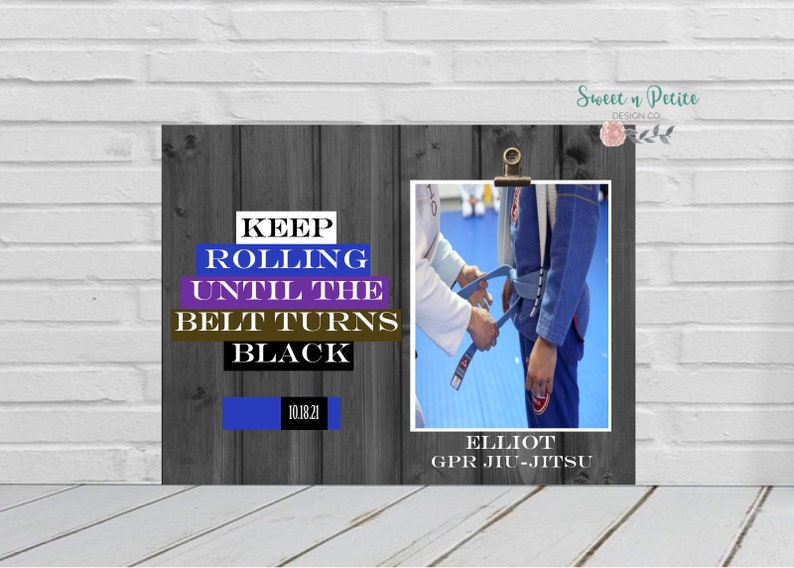 Brazilian Jiujitsu Frame, Jiujitsu Frame, BJJ Frame, Belt Promotion