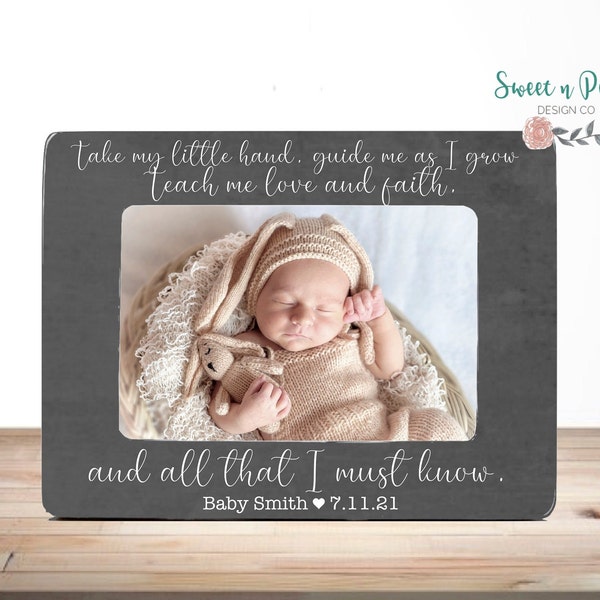 Godmother Thank you gift, Godmother Prayer, Godmother Poem, Godmother Gift, Godparent Gift, Baptism Gift, Take my little hand