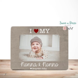 Nonna Nonno Picture Frame Grandparents Gift Grandma & Grandpa Gift Grandma and Grandpa Picture Frame, I love my Nonna and Nonno