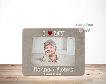 Nonna Nonno Picture Frame Grandparents Gift Grandma & Grandpa Gift Grandma and Grandpa Picture Frame, I love my Nonna and Nonno