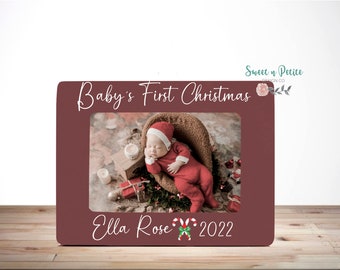 Cadre bébé premier Noël, cadre photo personnalisé, cadre photo nouveau-né, mon premier cadre Noël, 1er Noël bébé, cadre bébé personnalisé
