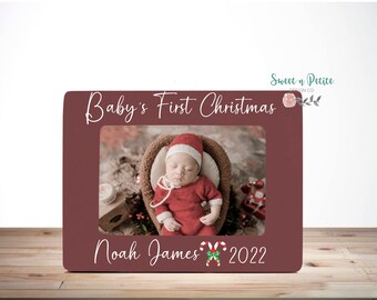 Cadre bébé premier Noël, cadre photo personnalisé, cadre photo nouveau-né, mon premier cadre Noël, 1er Noël bébé, cadre bébé personnalisé