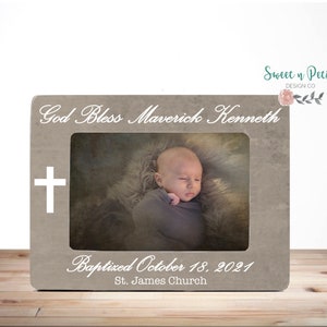 Baptism Gift Baptism Personalized Gift Baptism Picture Frame Gift for Christening Gift for God Child Baptism Picture Frame 4x6