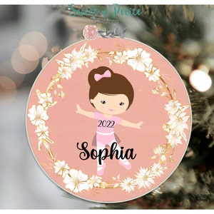 Personalized Ballerina Ornament, Gift for Dancer, Ballet Christmas Gift for Girl, Girl Christmas Ornament, Stocking Stuffer, Keepsake