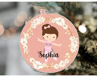 Personalized Ballerina Ornament, Gift for Dancer, Ballet Christmas Gift for Girl, Girl Christmas Ornament, Stocking Stuffer, Keepsake