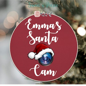 Adorno de cámara de Papá Noel con cámara de vigilancia de elfo Adornos navideños para niños 2023