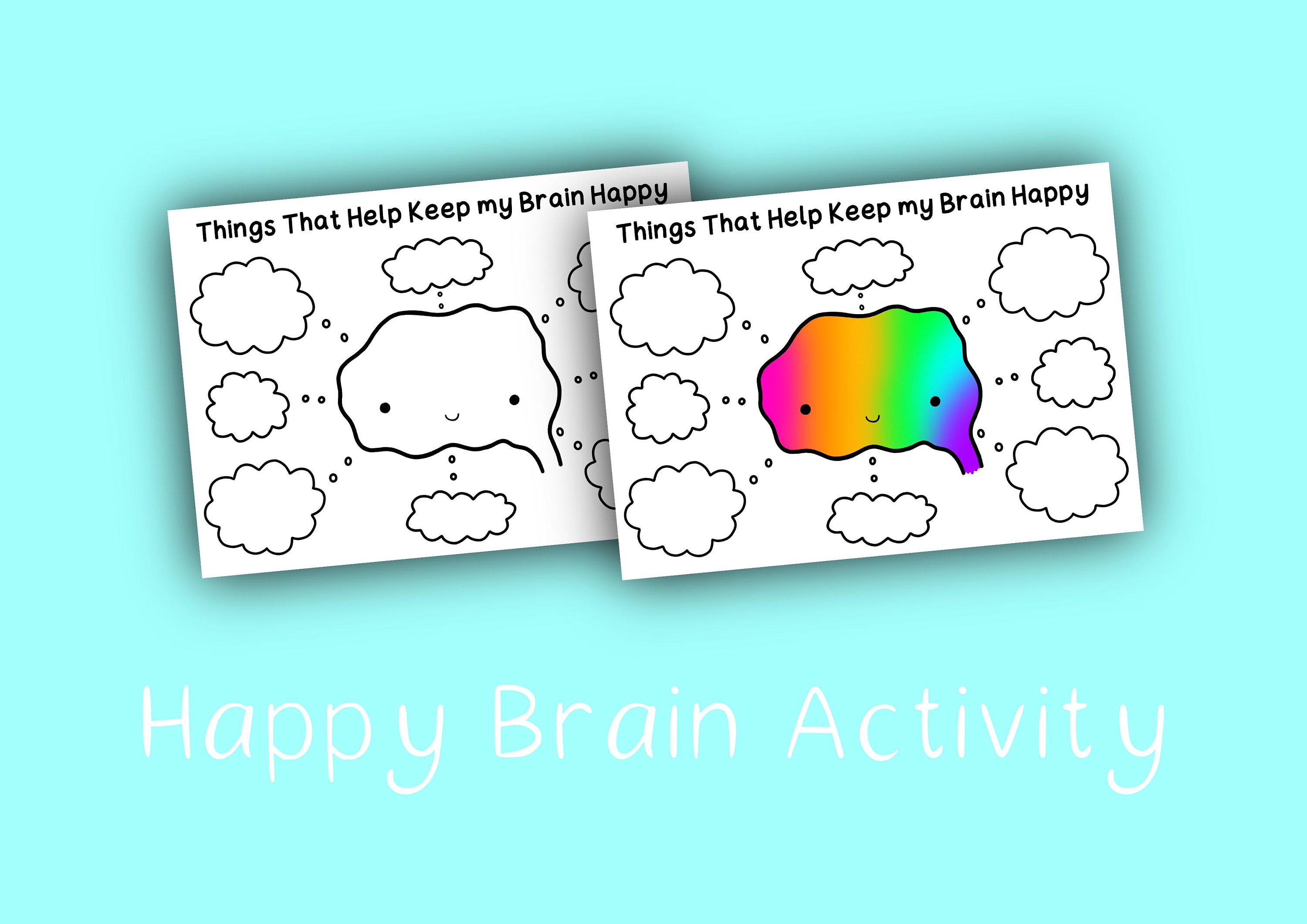 Printable Mental Health Worksheet - for School, Preschool &amp; Home - Etsy