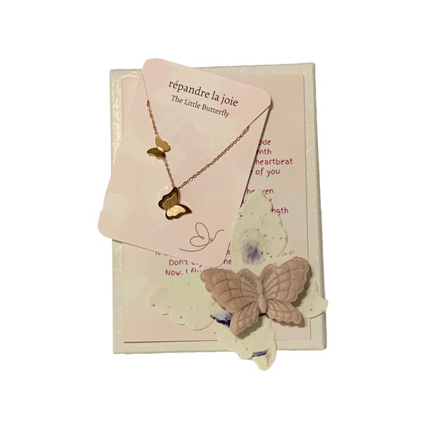 Little Butterfly Remembrance Box: Miscarriage Care Package - Angel Figurine and Keepsake Necklace - Miscarriage gifts for mothers