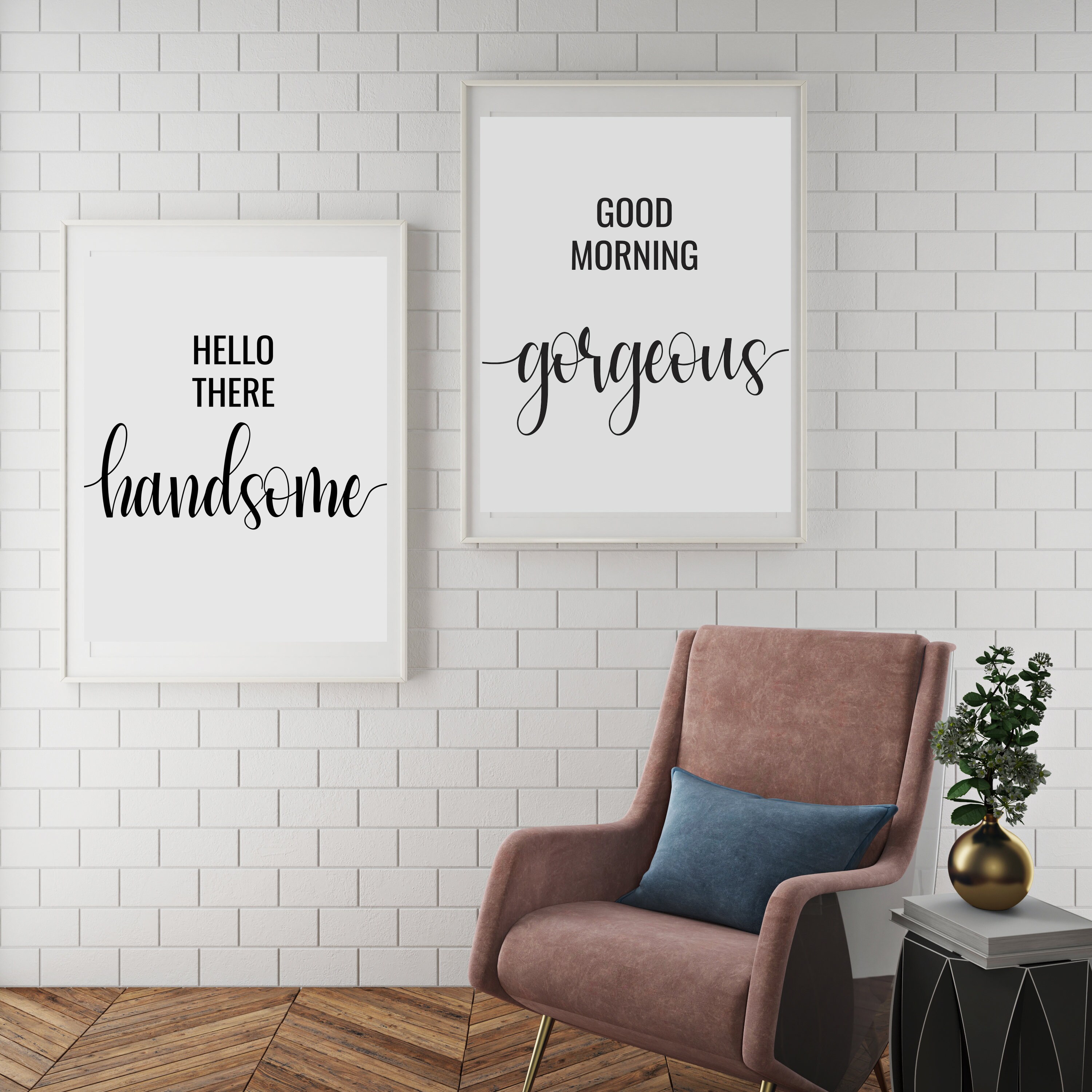 Husband and Wife Bedroom Wall Decor Digital Print Etsy UK