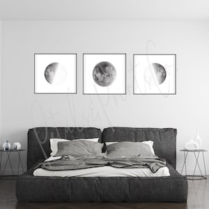 Moon Phase | Wall Art | Above Bed Decor