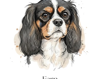 Ritratto personalizzato ad acquerello del tuo animale domestico: ritratto personalizzato di cane o gatto da fotografia.