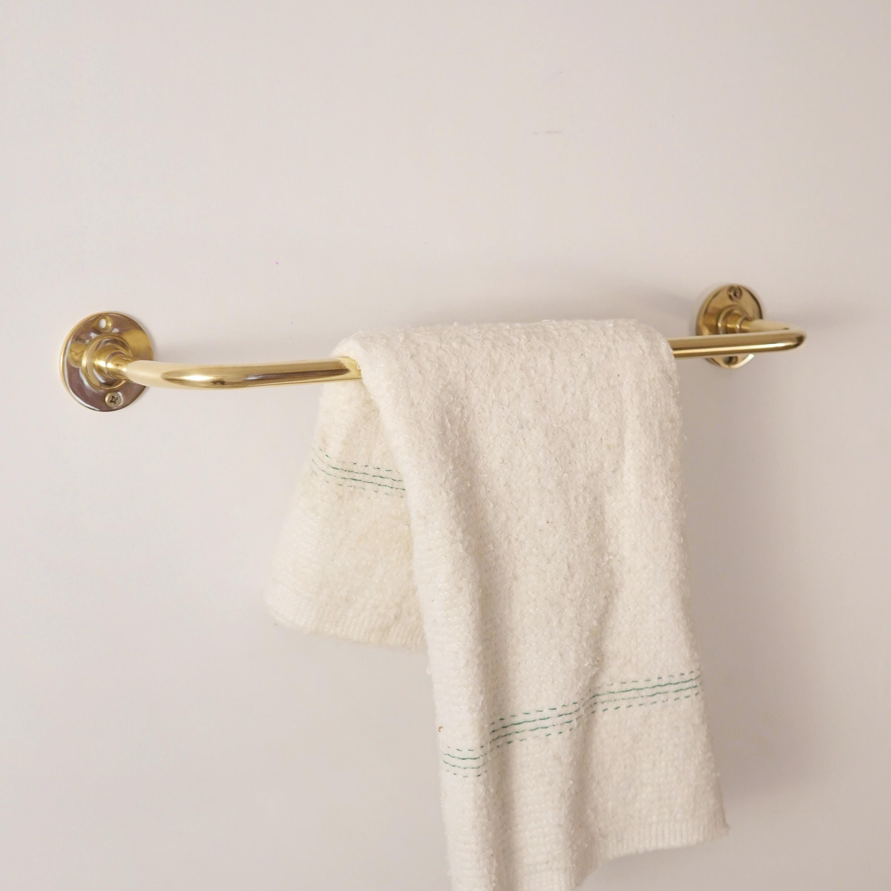 Unlacquered Classic Towel Bar, Antique Brass Towel Holder, Bathroom Accessories