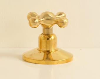 Unlacquered Brass Faucet Handles, Set of 2
