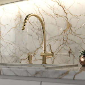 Unlacquered Brass Pull Down Kitchen Faucet, Pull Down Faucet, Kitchen faucet , Sink Faucet ,Solid Brass Faucet