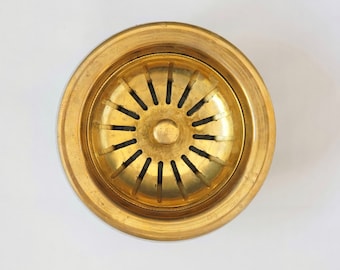 Unlacquered Brass Strainer Sink, Drainer sink, Removable Drain Basket, Kitchen Accessories Gifts