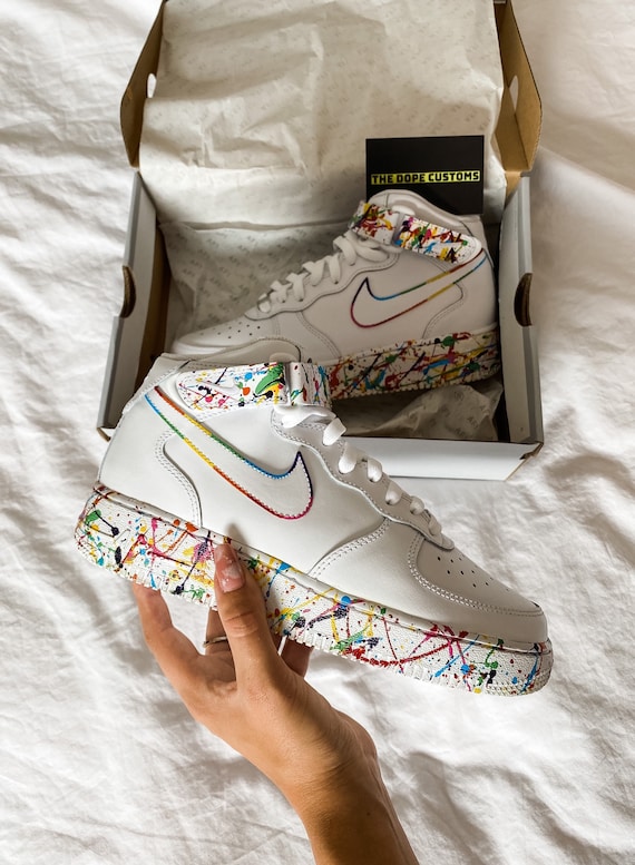 Air force 1 mid multicolor best sale