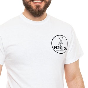Ham Radio Personalized Amateur Radio Callsign Shirt T-shirt Call Sign Custom White T-shirt with Antenna
