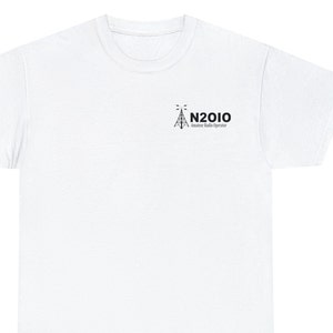 Ham Radio Personalized Amateur Radio Callsign Shirt T-shirt Call Sign White Callsign Custom Shirt With Callsign And Antenna Tower