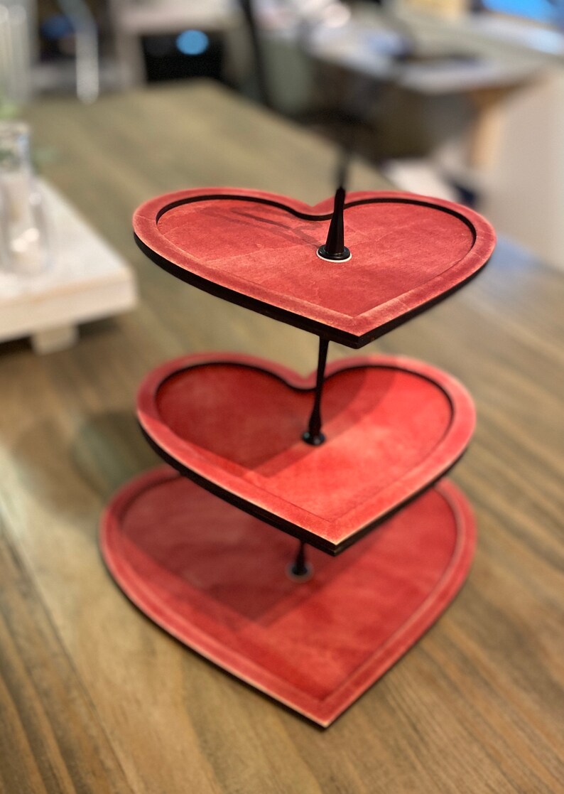 Heart Shaped Three Tiered Traysvg FILE Etsy Canada