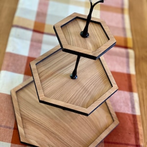 Hexagon Shaped Three Tiered Tray- SVG FILE