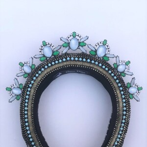 Tiara ·  Unique Handmade Satin Plaited Headband With Black Ribbon Fastening